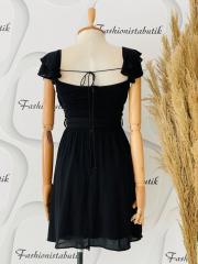 Kuğu elbise  - Siyah