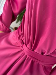 Modern kuşaklı Tulum - Pembe