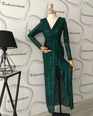 Full Payet maxi Zümrüt elbise