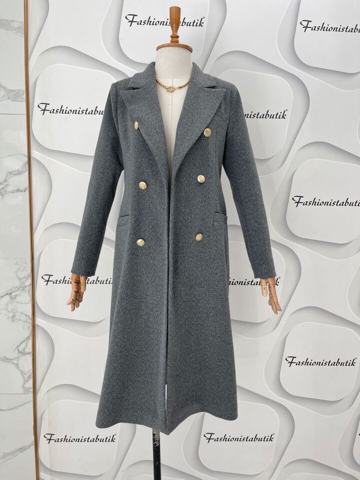 Blazer kaşe kaban - gri