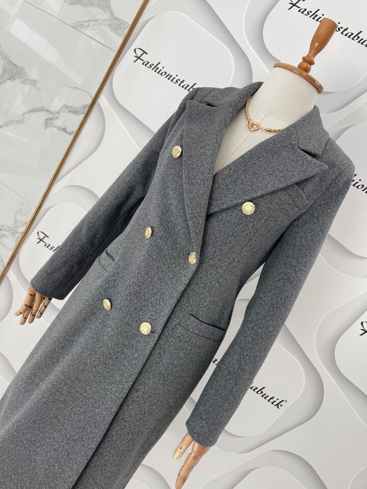 Blazer kaşe kaban - gri