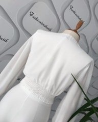 Bluz pantolon takım (Beyaz bluz +pantolon)