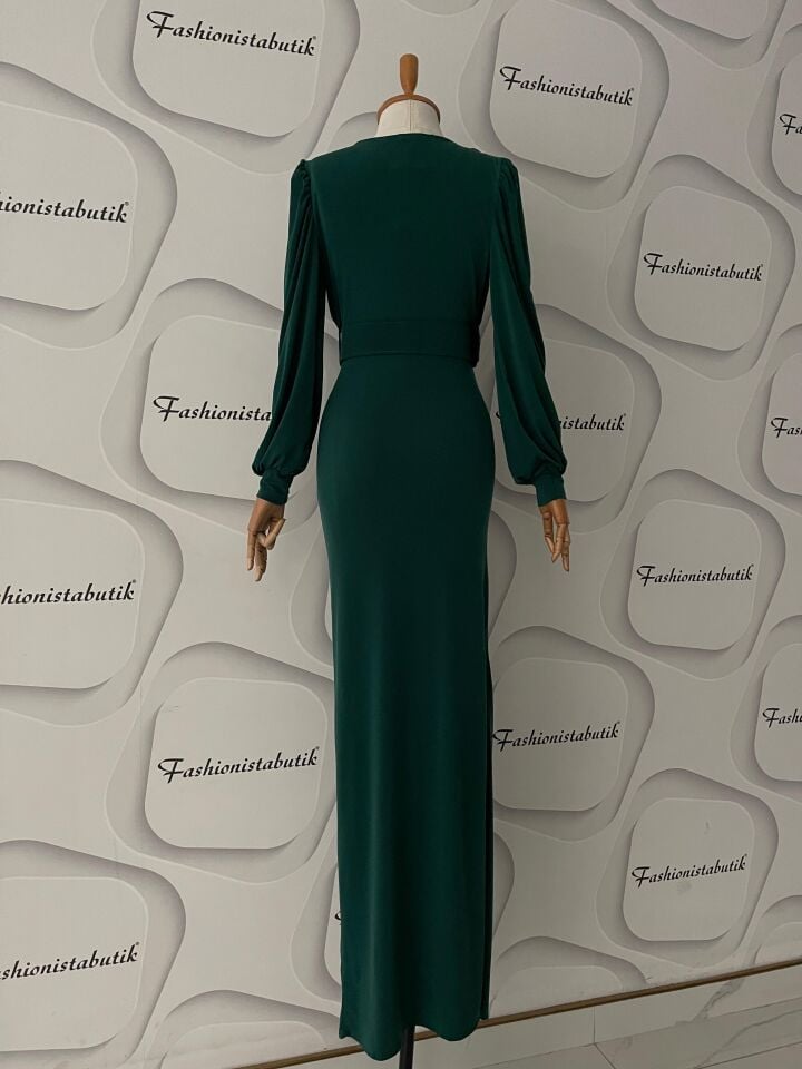 Eva maksi elbise -Zümrüt