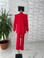 Oversize ceket takım - Kırmızı