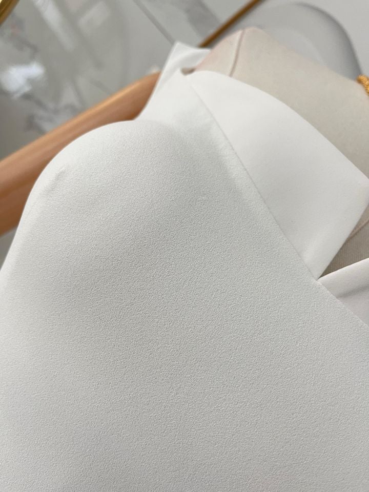 Modern pilise elbise -Ekru
