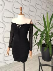 Büzgülü Drape şifon elbisemiz