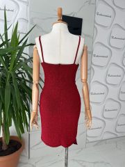 Sim dokulu mini elbise - Kırmızı
