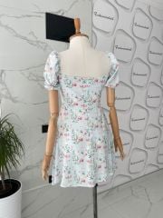 Çıtır desen mini elbise - Mint