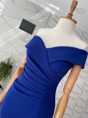 Modern yaka elbise - Saks