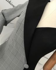 Tasarım ekose ceket elbisemiz