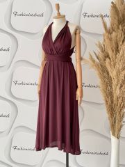 1 Elbise 4 model - Bordo