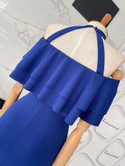 Straplez balık elbise - Saks