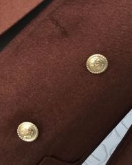 Gold düğme detay A kalite ceket - Kahve