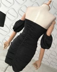 Drape detay simli elbisemiz