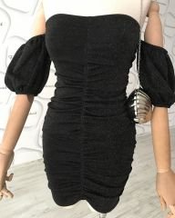 Drape detay simli elbisemiz