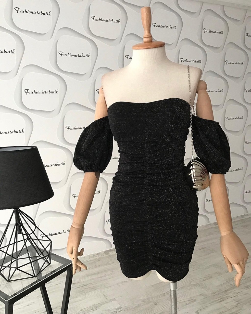 Drape detay simli elbisemiz