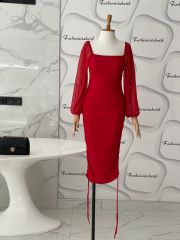 1 elbise 3 model - Kırmızı