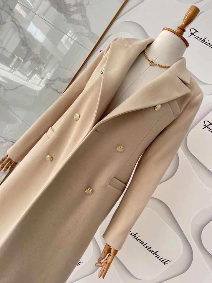 Blazer kaşe kaban - Taş