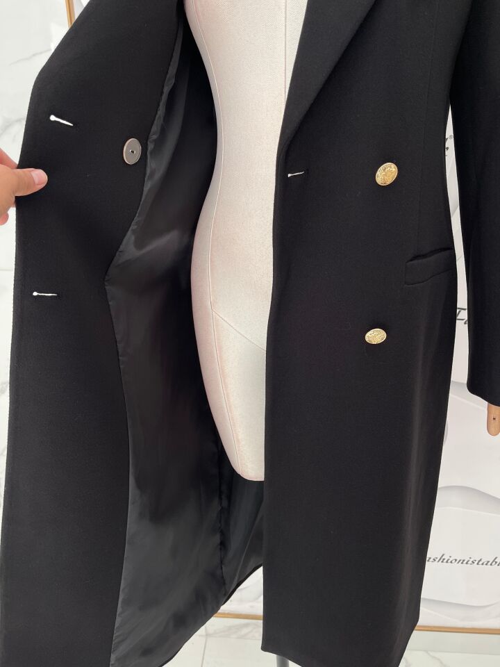 Blazer kaşe kaban - Siyah