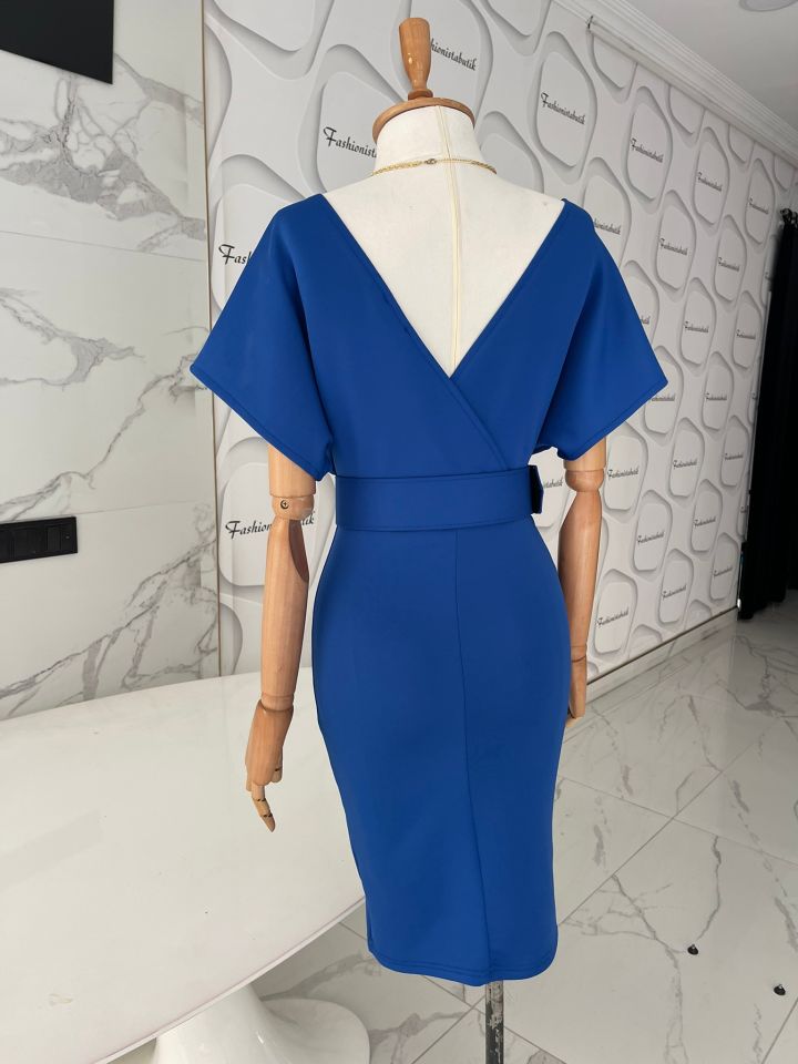 Madonna kemerli elbise - Saks