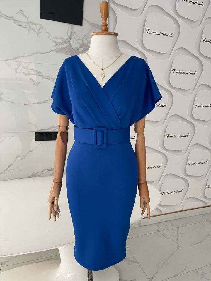 Madonna kemerli elbise - Saks