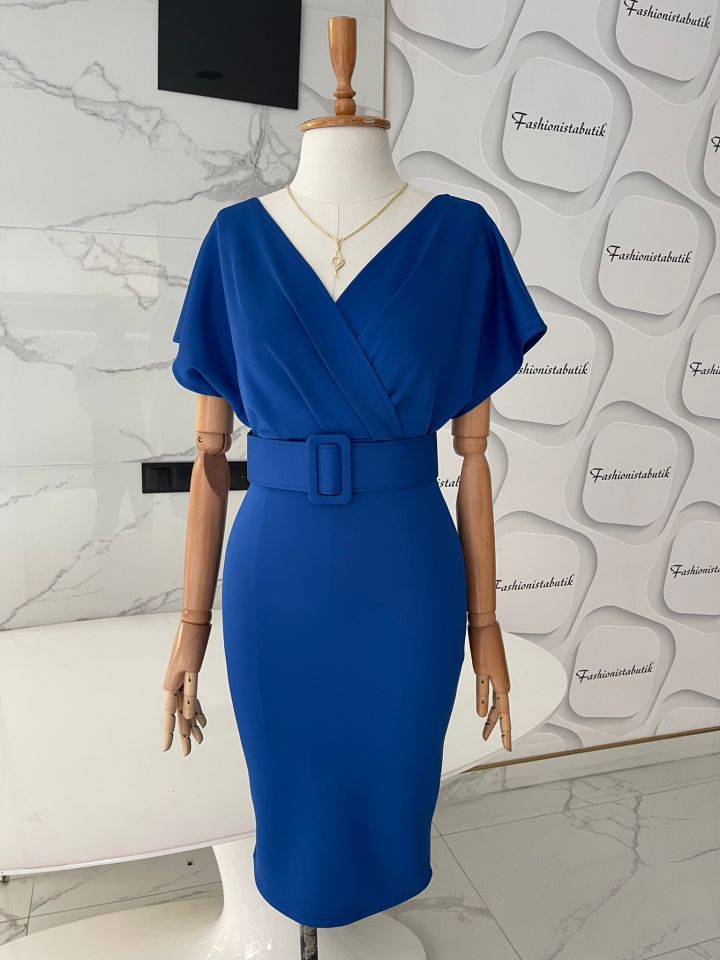 Madonna kemerli elbise - Saks