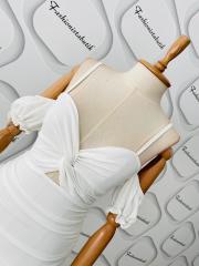 bomb triple dress - Beyaz