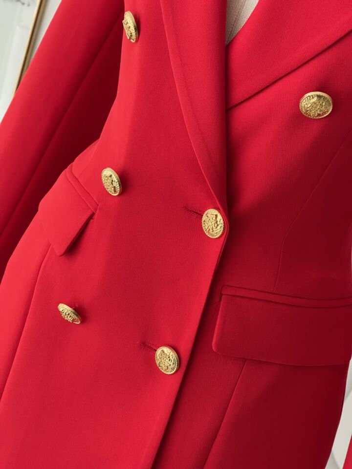 Blazer ceket elbise -Kırmızı