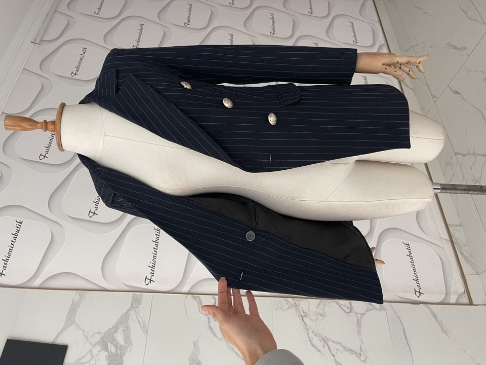 Blazer çizgili ceket-Lacivet