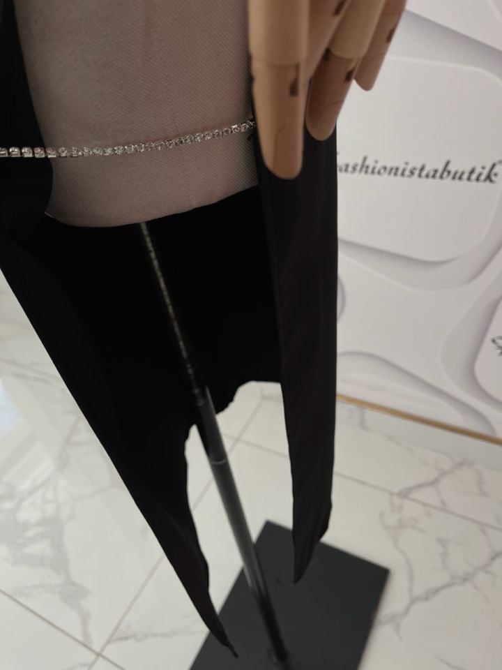 Rosalia midi elbise - Siyah