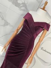 Madonna midi elbise -Bordo