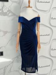 Madonna midi elbise - Lacivert
