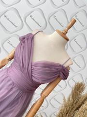 Drape abiye - Lila