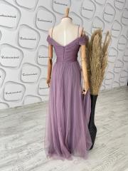 Drape abiye - Lila