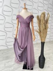 Drape abiye - Lila