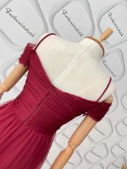 Drape abiye - Bordo