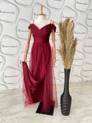 Drape abiye - Bordo