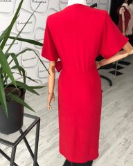 Kimona Airobin Elbise - Kırmızı