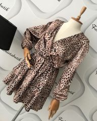 Leopar saten elbisemiz